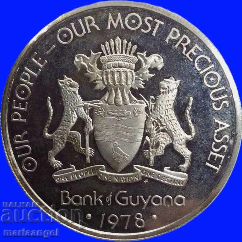 Guyana 5 dolari 1978 argint 500 - 6