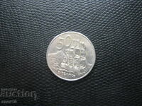 Нова  Зеландия   50  цент    1985