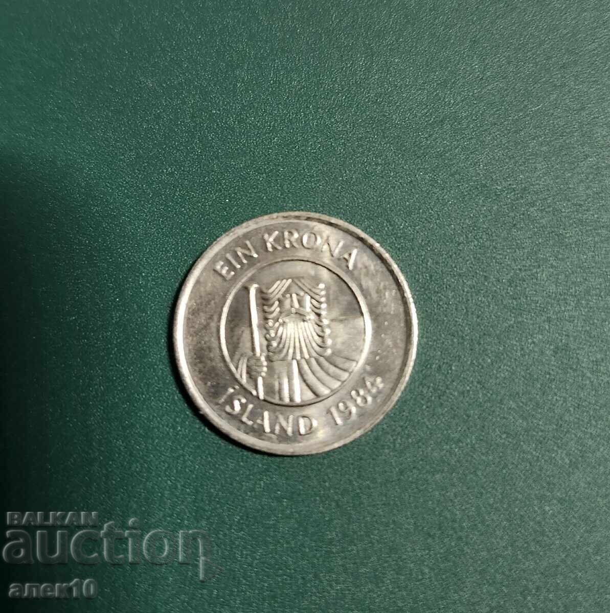 Iceland 1 króna 1984 Iceland 1 króna 1984