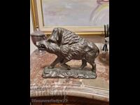 Unique antique metal figure cast iron