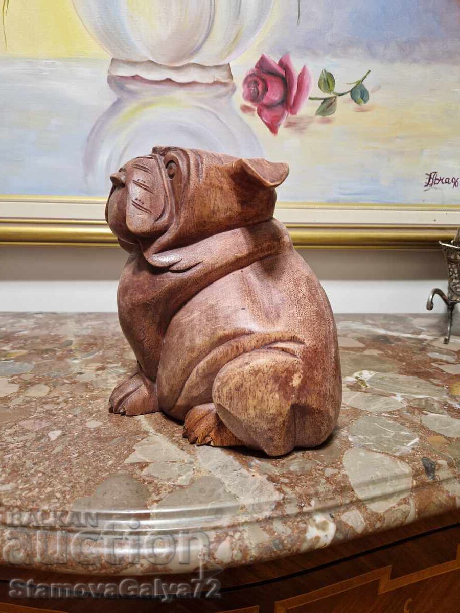 Beautiful antique wooden English figure figurine - 7