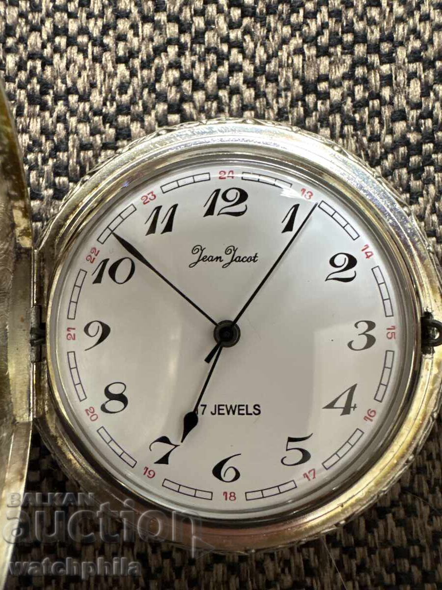 Livrarea Ceas de buzunar mecanic rar Jean Jacot. Funcționează. Excelent