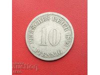 Germany-10 pfennig 1893 G-Karlsruhe