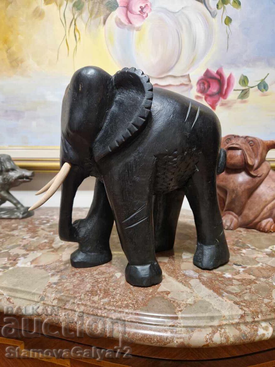 Minunată figurină antică din lemn statuetă