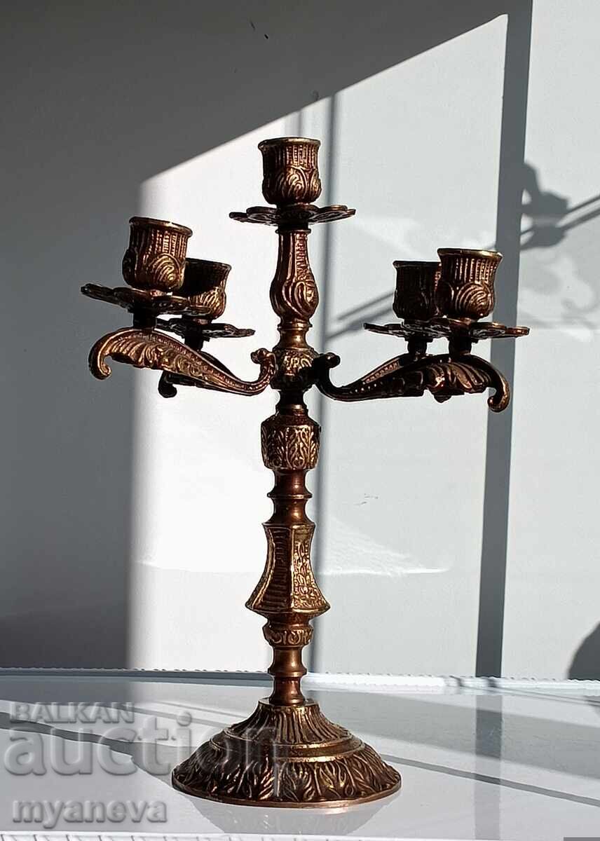 Sfeșnic francez masiv, greu, bronz, cu 5 locuri cu preț € 80.00 | 156.47 BGN