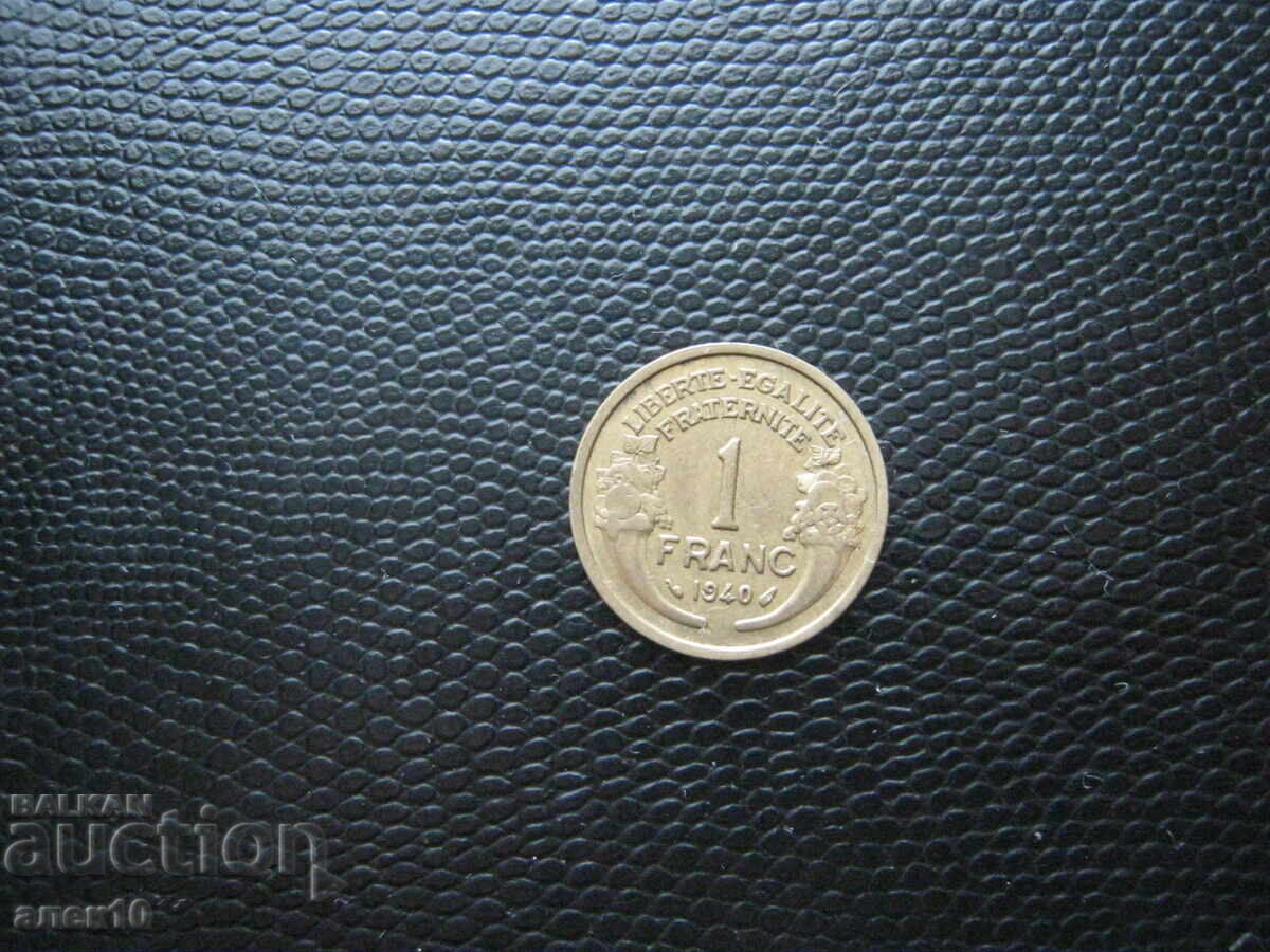 Franța 1 franc 1940 cu preț € 0.30 | 0.59 BGN