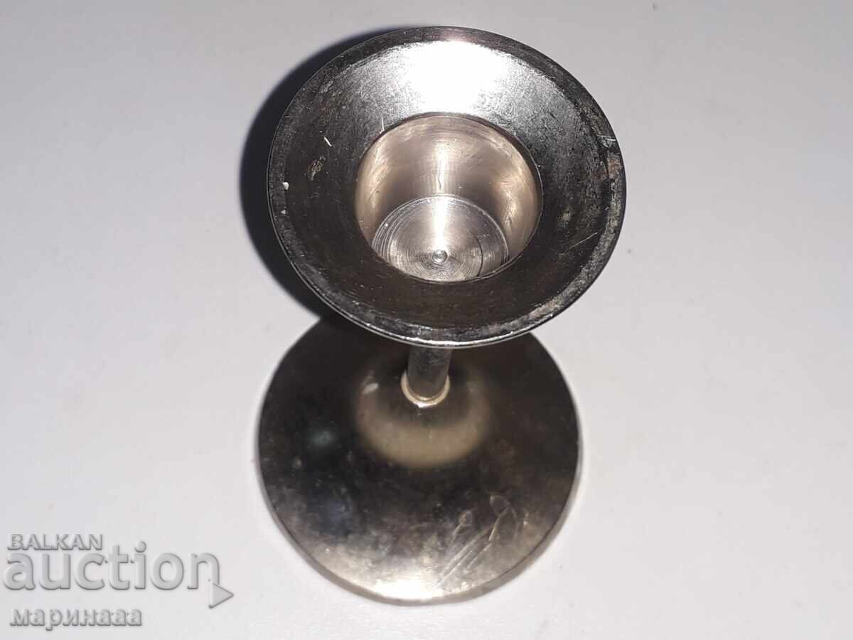 Auction CANDLE HOLDER. CHROME. BRASS Auction CANDLE HOLDER. CHROME. BRASS