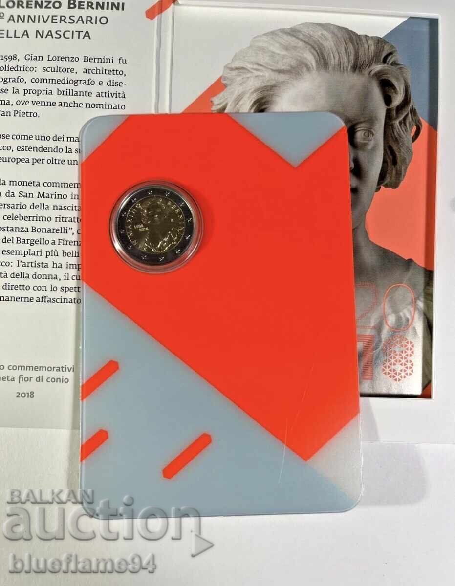 Auction  2 Euro San Marino 2018 Bernini