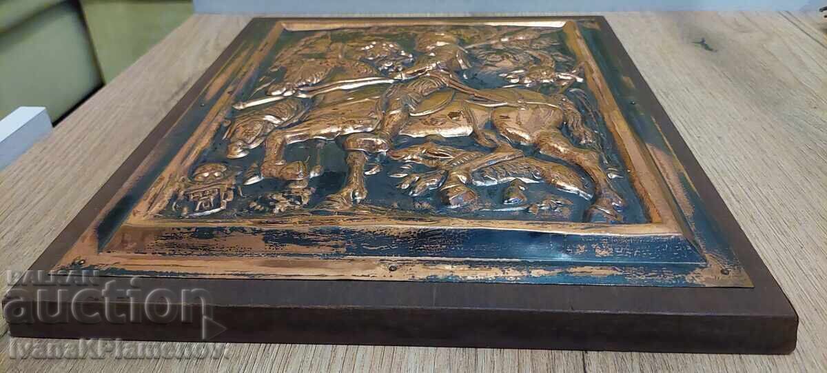 Panou de cupru pe placă de lemn 32cm 27cm - 6 Panou de cupru pe placă de lemn 32cm 27cm - 6