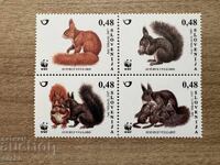 Σλοβενία - Πανίδα - WWF - Κόκκινη σκίουρος (2007) MNH