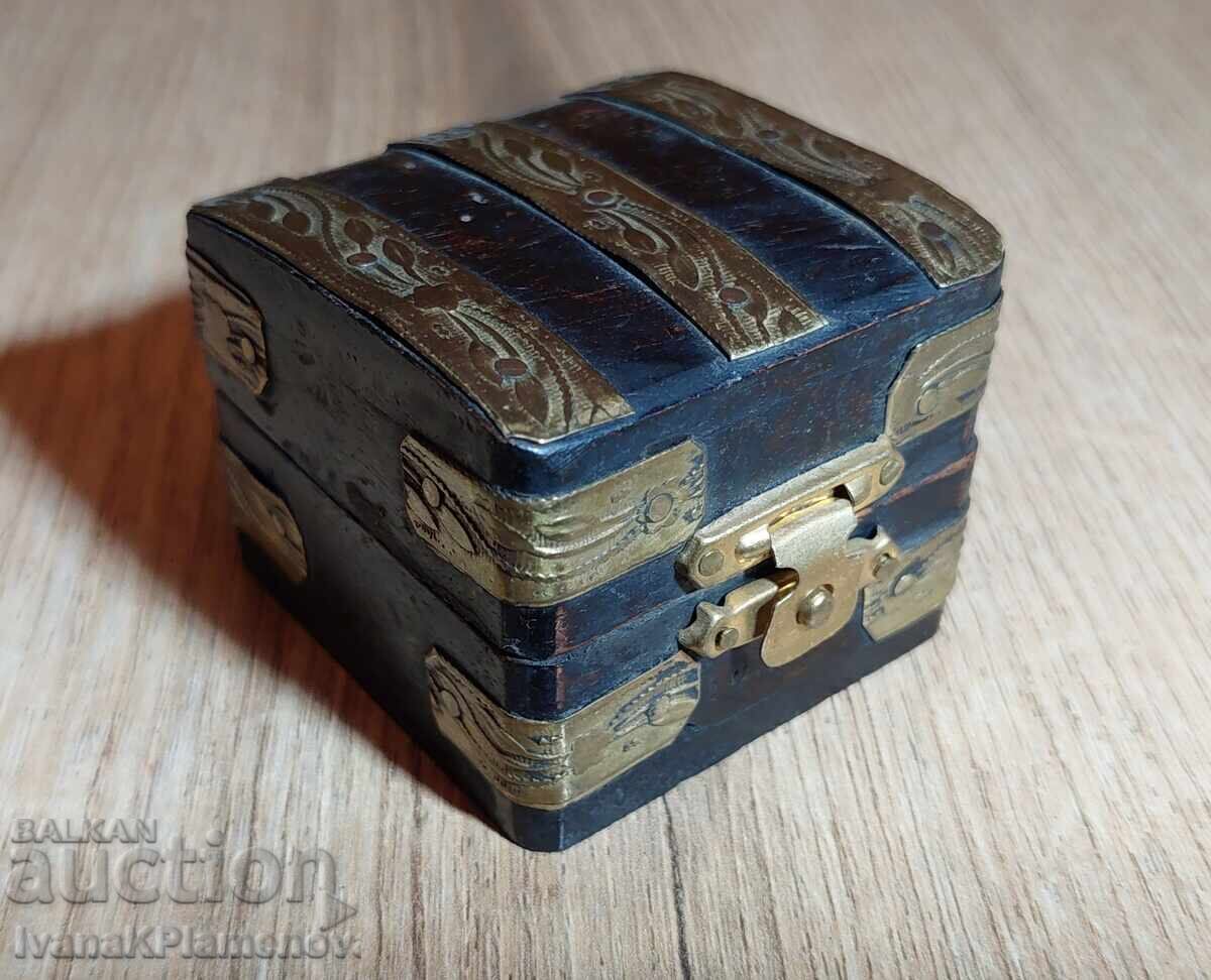 Wooden box with brass fittings for connoisseurs