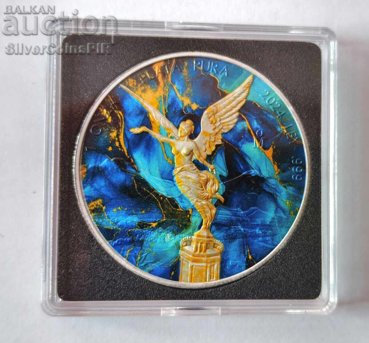 Ασήμι 1 oz Libertad Deepwater Marble 2024 Μεξικό / II με τιμή € 128.00 | 250.35 BGN
