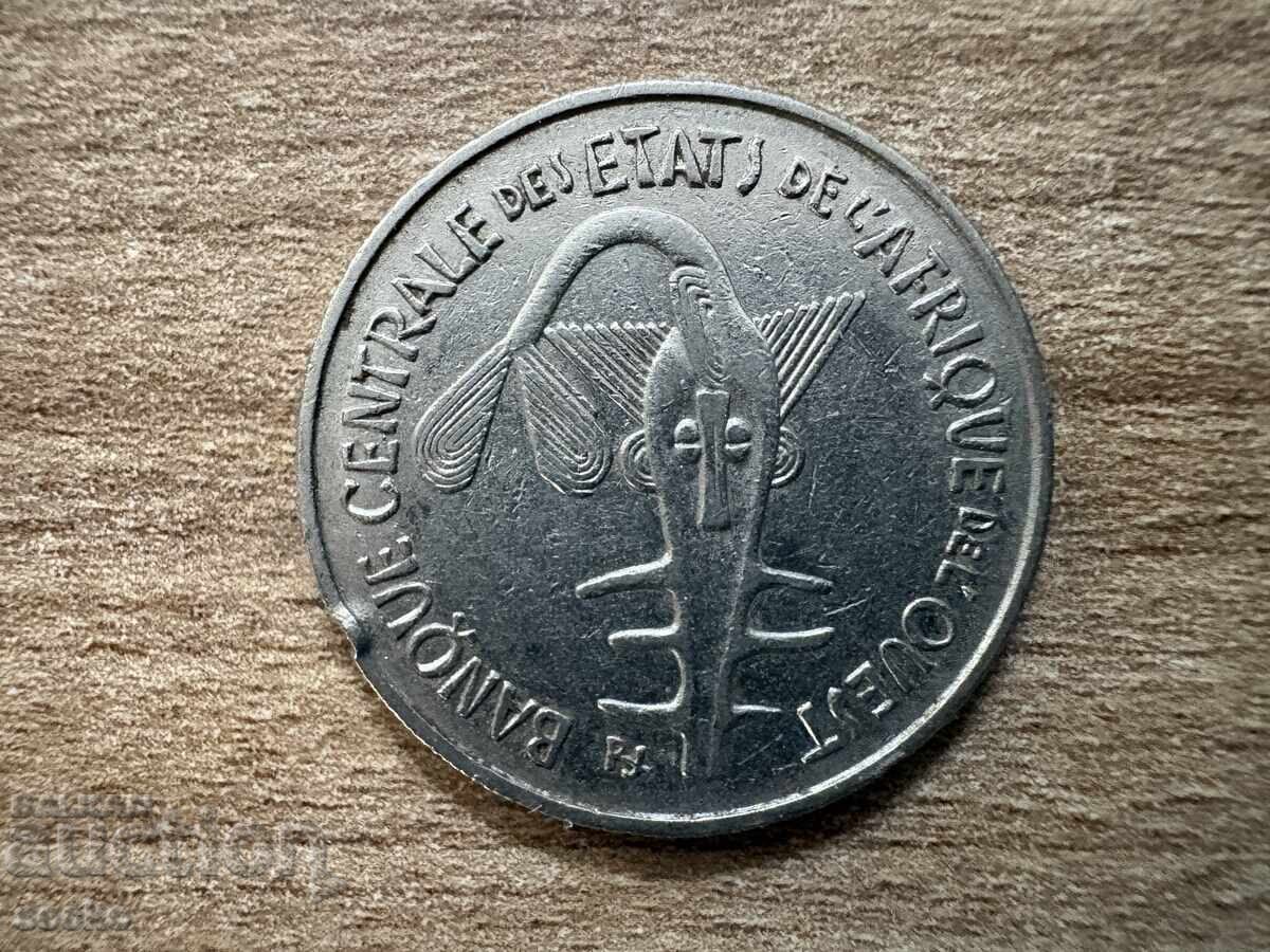 West Africa - 100 francs (1967) with price € 0.65 | 1.27 BGN West Africa - 100 francs (1967) with price € 0.65 | 1.27 BGN