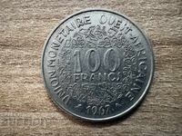 Δυτική Αφρική - 100 φράγκα (1967)