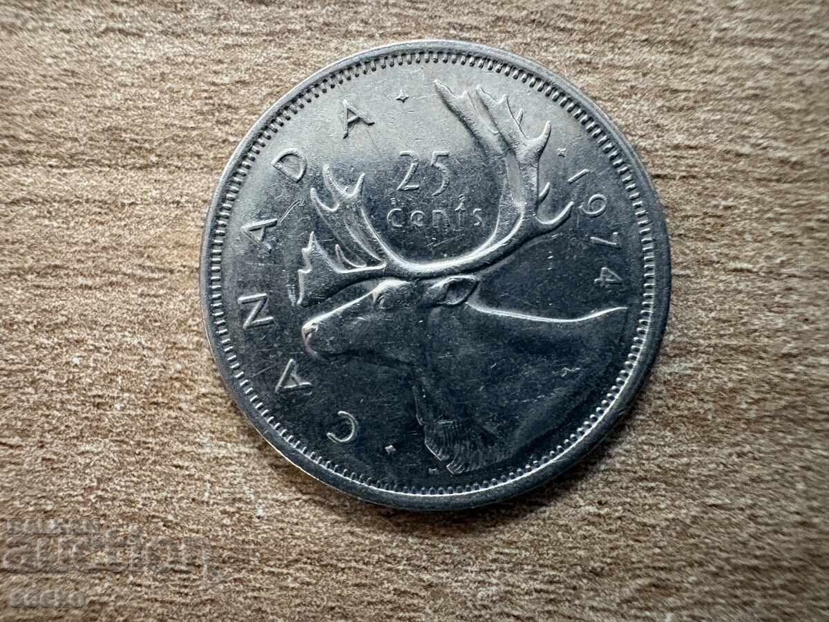 Canada - 25 cents (1974)
