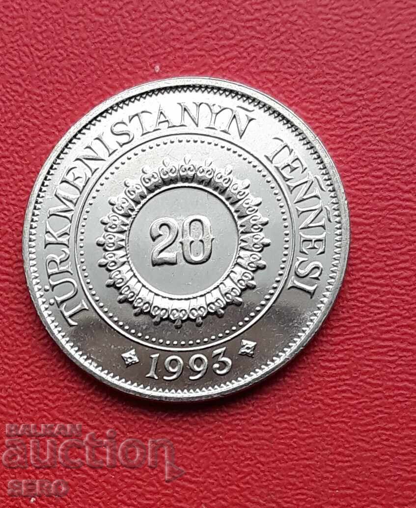 Turkmenistan - 20 tenge 1993 - Foarte bine conservată