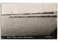 България, Бургас, общ изглед на пристанищ, 1928 г., пътувала