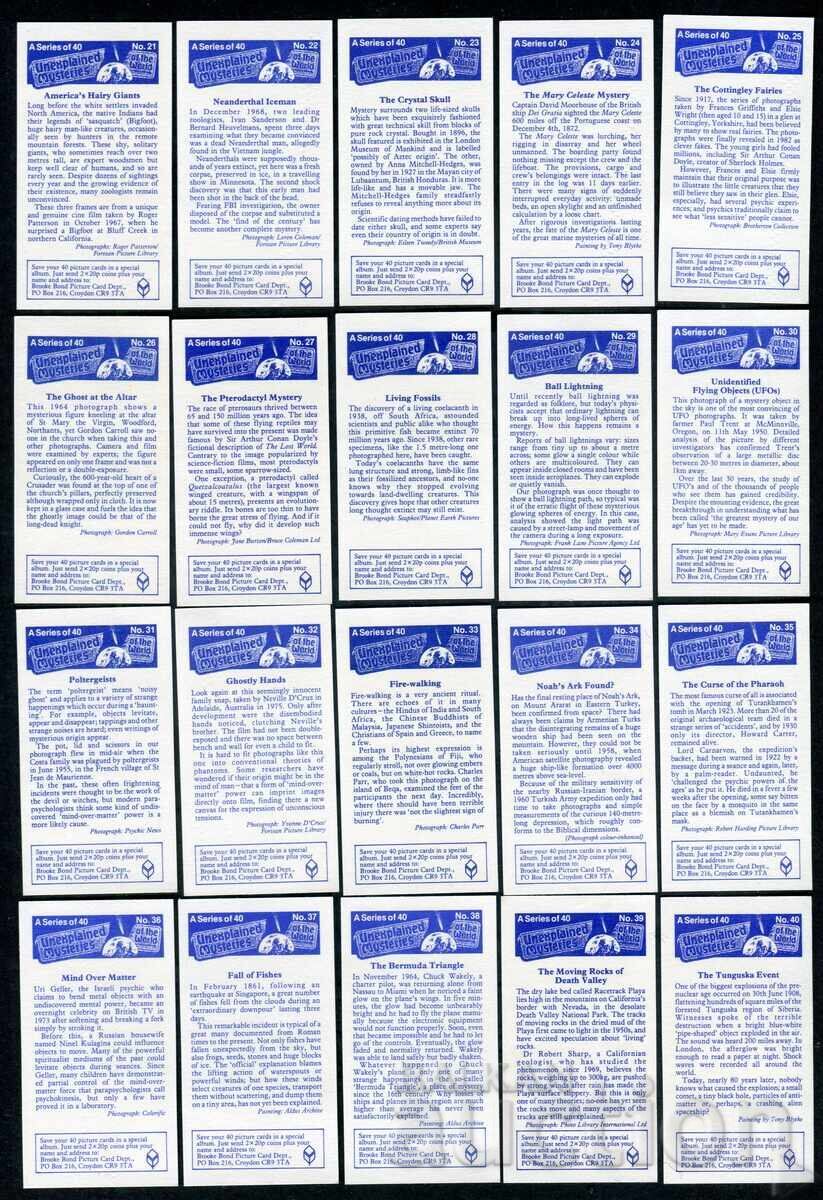 Livrarea Brooke Bond cărți de ceai 1987 - Mistere neexplorate x40