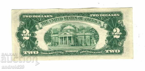 2 Dolari 1953C SUA, Sigiliu roșu / Bancnotă cu preț € 15.34 | 30.00 BGN