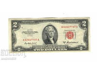 2 Δολάρια 1953C ΗΠΑ, Κόκκινη Σφραγίδα / Τραπεζογραμμάτιο
