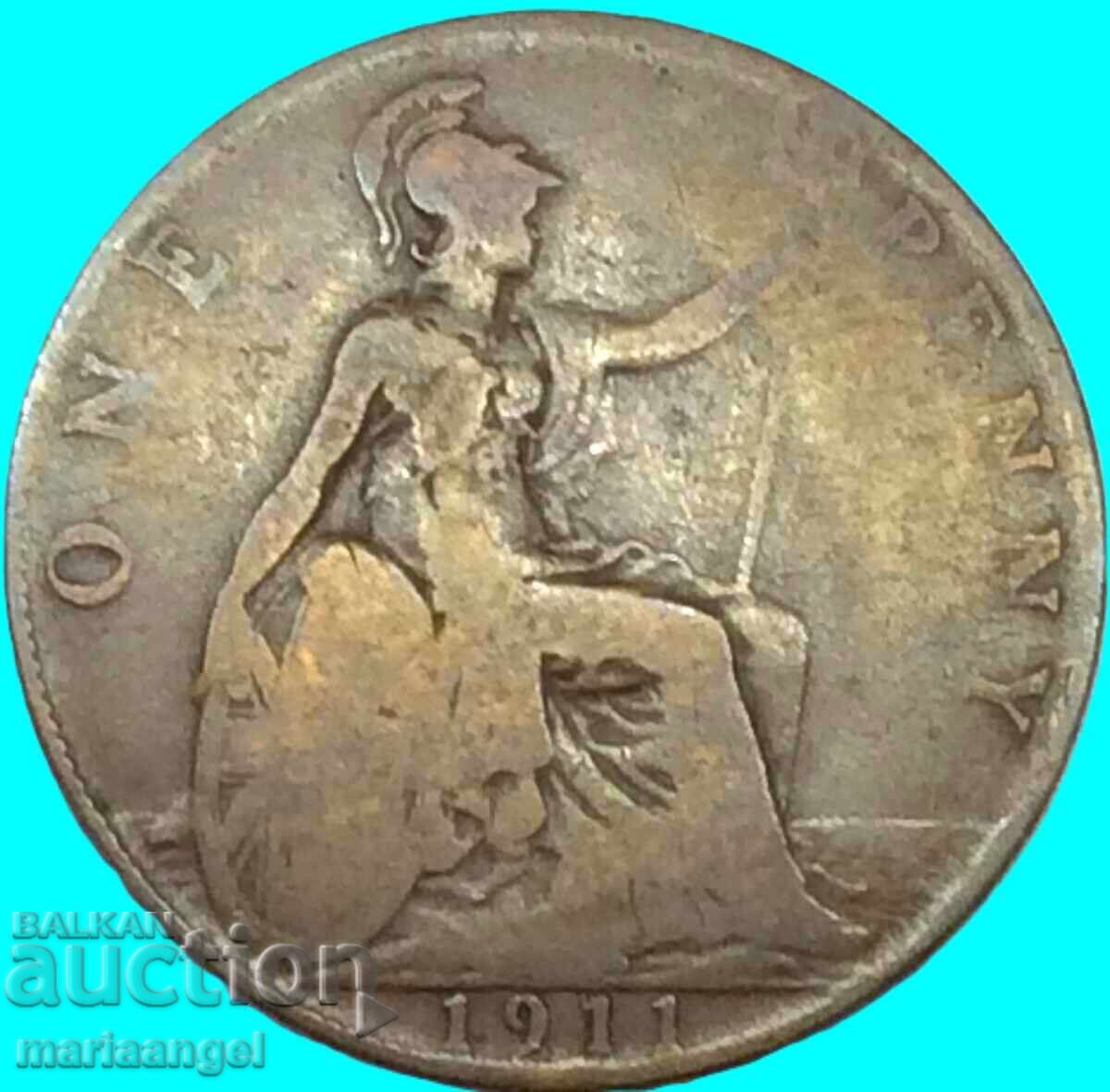 Μεγάλη Βρετανία 1 Penny 1911 George V 30mm Χάλκινο με τιμή € 2.98 | 5.83 BGN