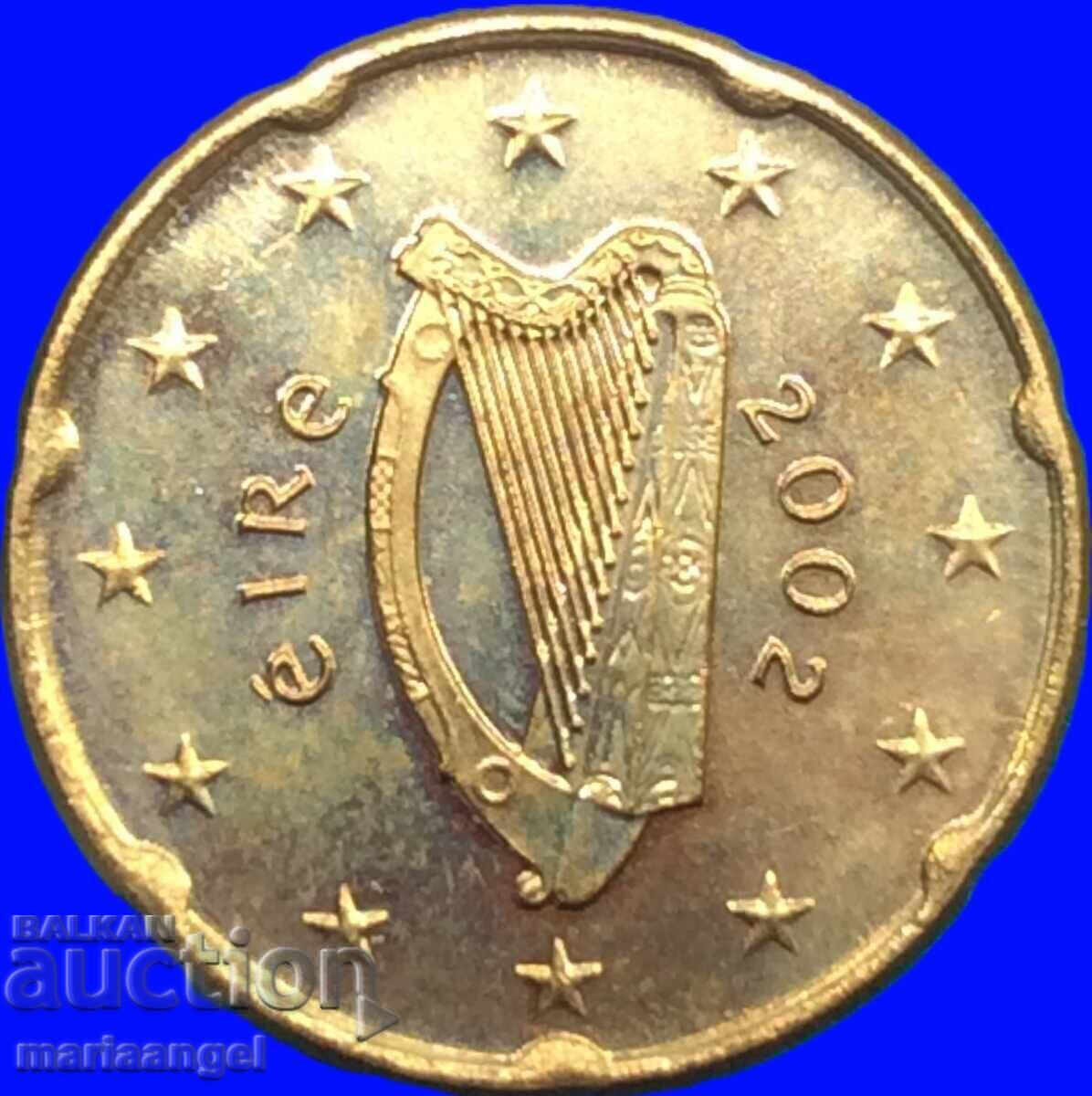 20 centi euro 2002 Irlanda UNC PROOF alama