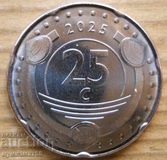 25 σεντς 2025 - Ολλανδικές Αντίλλες (Νήσος Άγιος Μαρτίνος)