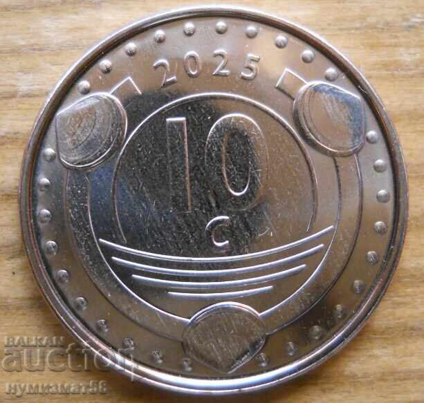 10 cenți 2025 - Antilele Olandeze (Insula Sf. Martin)