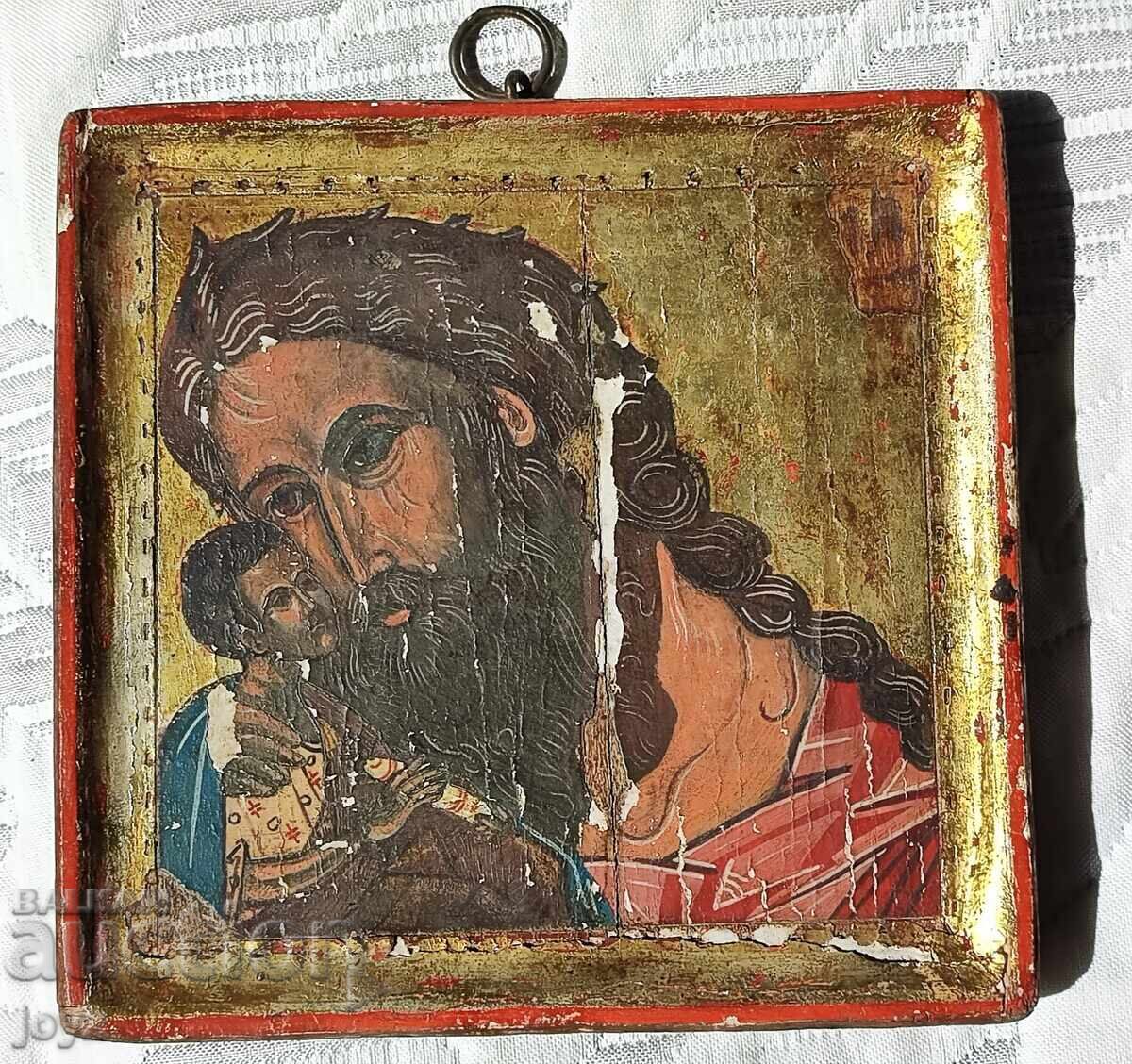 Pictură Manuală Iconiță Lemn