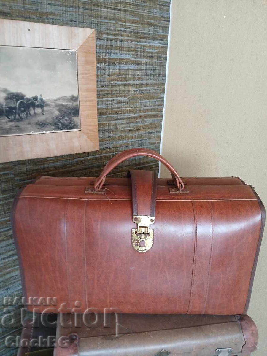 Geantă medicală vintage din piele