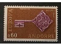 Γαλλία Ανδόρρα 1968 Ευρώπη CEPT MNH