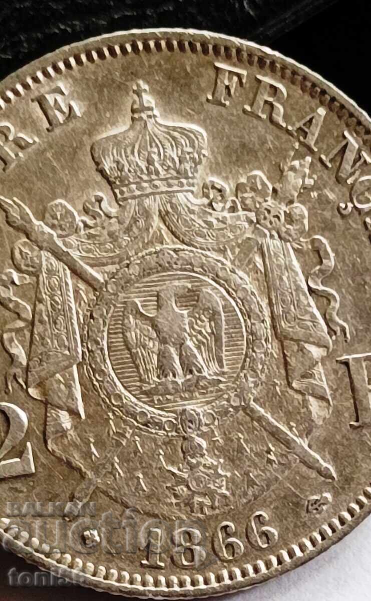 Licitație Franța 2 franci 1866 - calitate