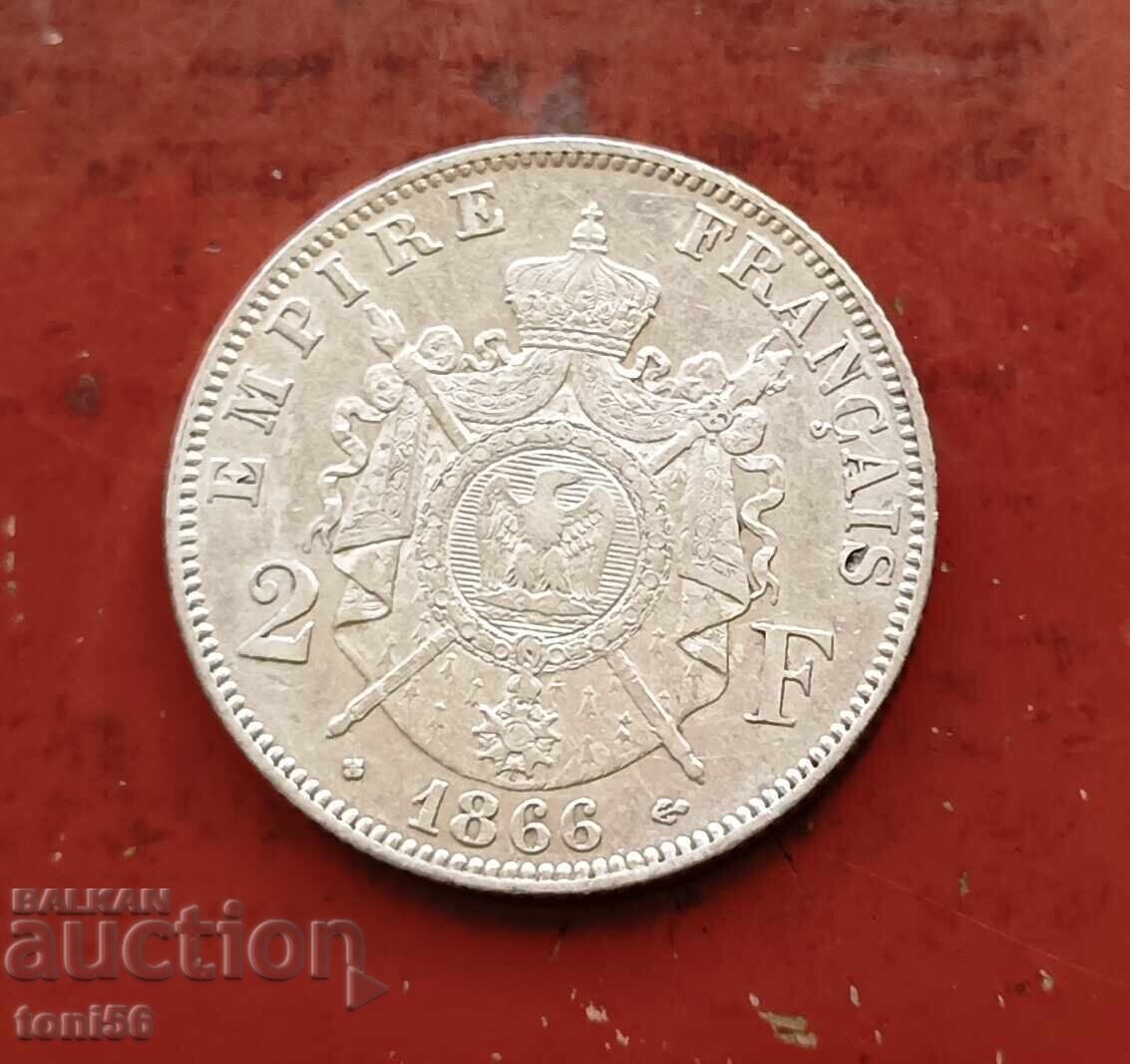Франция 2 франка 1866 - качество