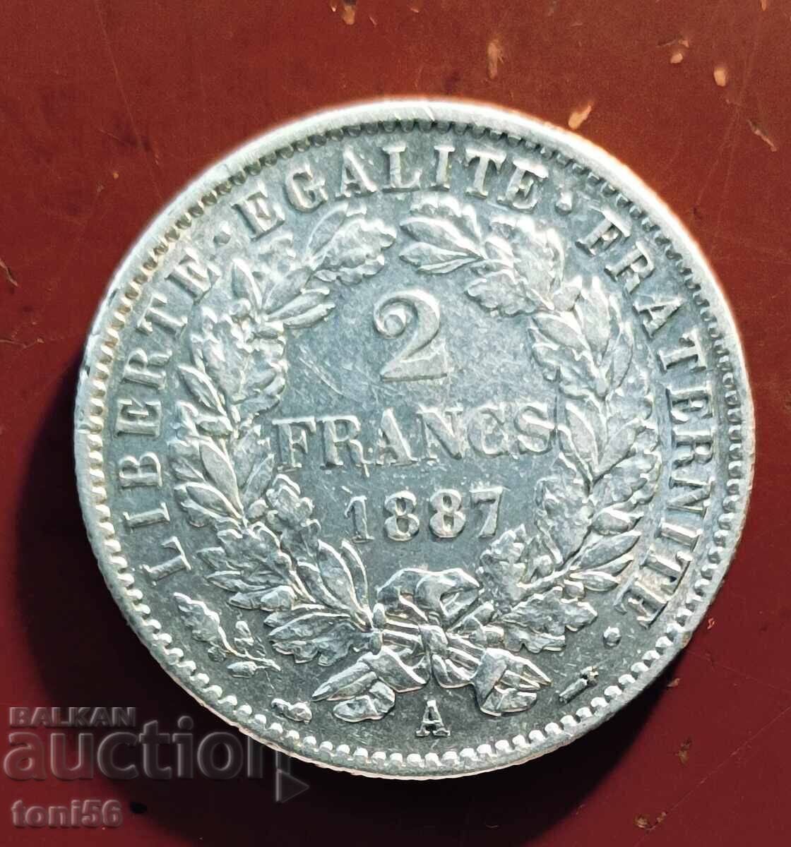 Franța 2 franci 1887 - calitate