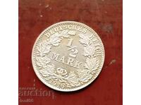 Germania 1/2 mărci 1916D - calitate