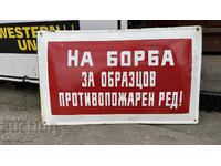 PLACĂ EMAILATĂ DIN EPOCA COMUNISTĂ, MARE, ÎN STARE BUNĂ