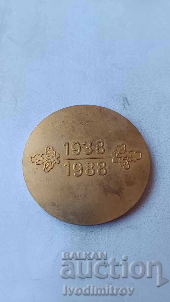 Plachetă 50 ani Întreprinderea RODOPA Sviștov 1938 - 1988 cu preț € 5.64 | 11.03 BGN