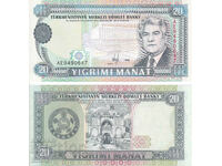 tino37- TURKMENISTAN - 20 MANAT - 1995- UNC