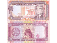 tino37- TURKMENISTAN - 10 MANAT - 1993- UNC