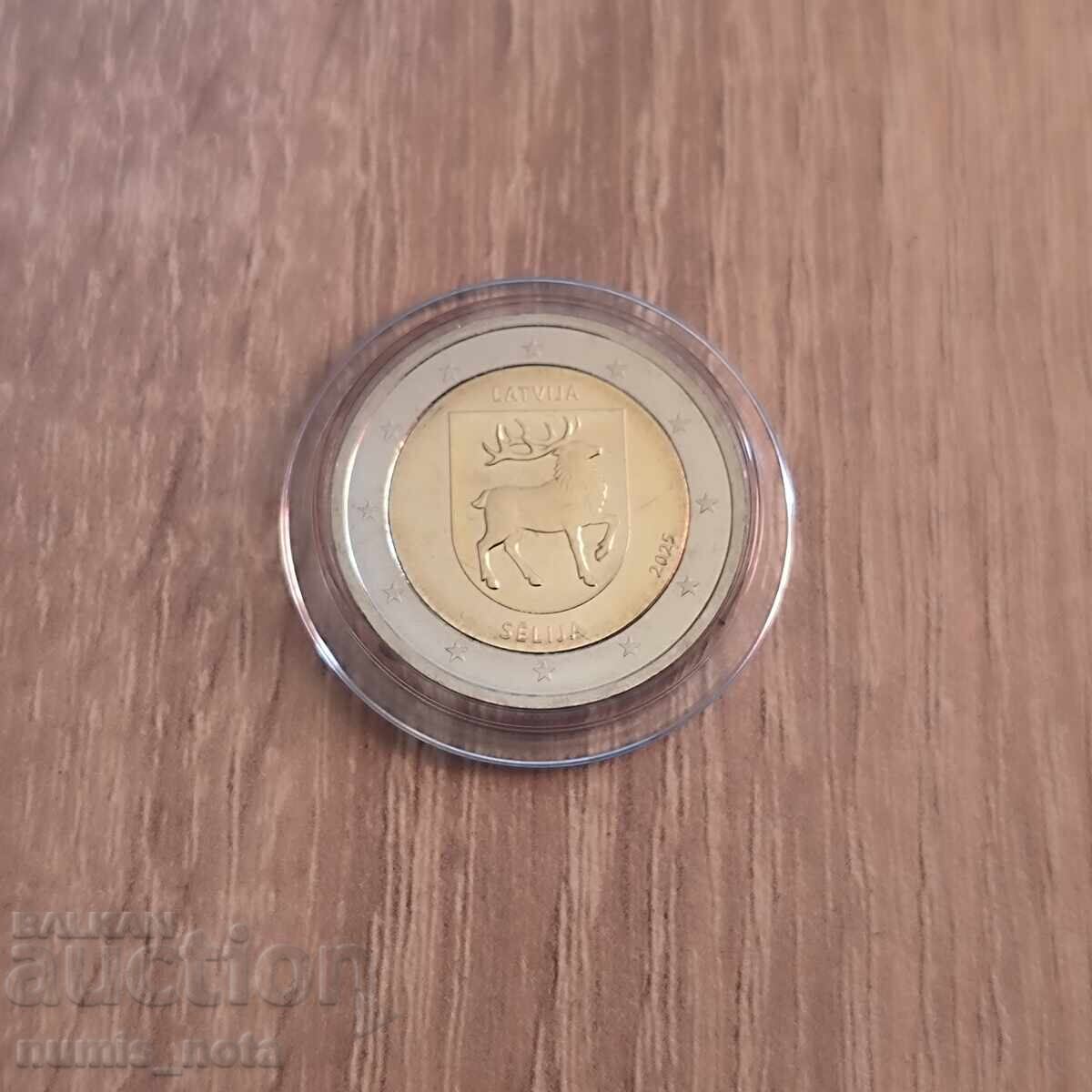 Letonia 2 euro 2025 Regiuni istorice ale Letoniei - Sēlija