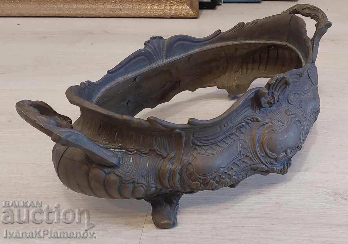 Livrarea Suport de ghiveci bronz retro mare pentru cunoscători