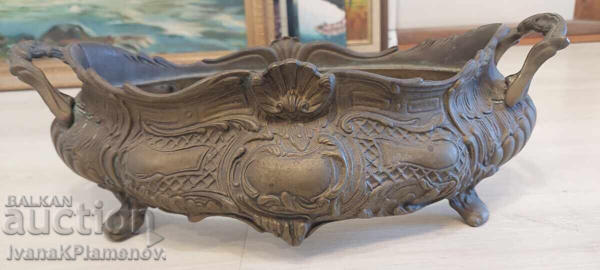 Suport de ghiveci bronz retro mare pentru cunoscători - 5