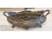 Suport de ghiveci bronz retro mare pentru cunoscători