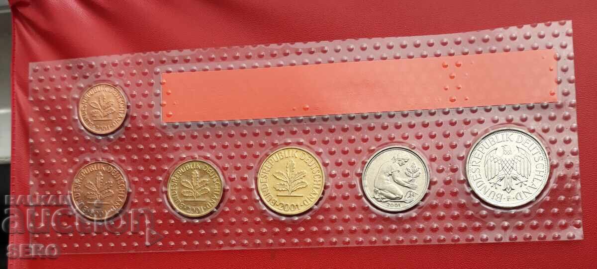 Germany-SET 2001 F-Stuttgart from 6 coins with price € 2.51 | 4.91 BGN