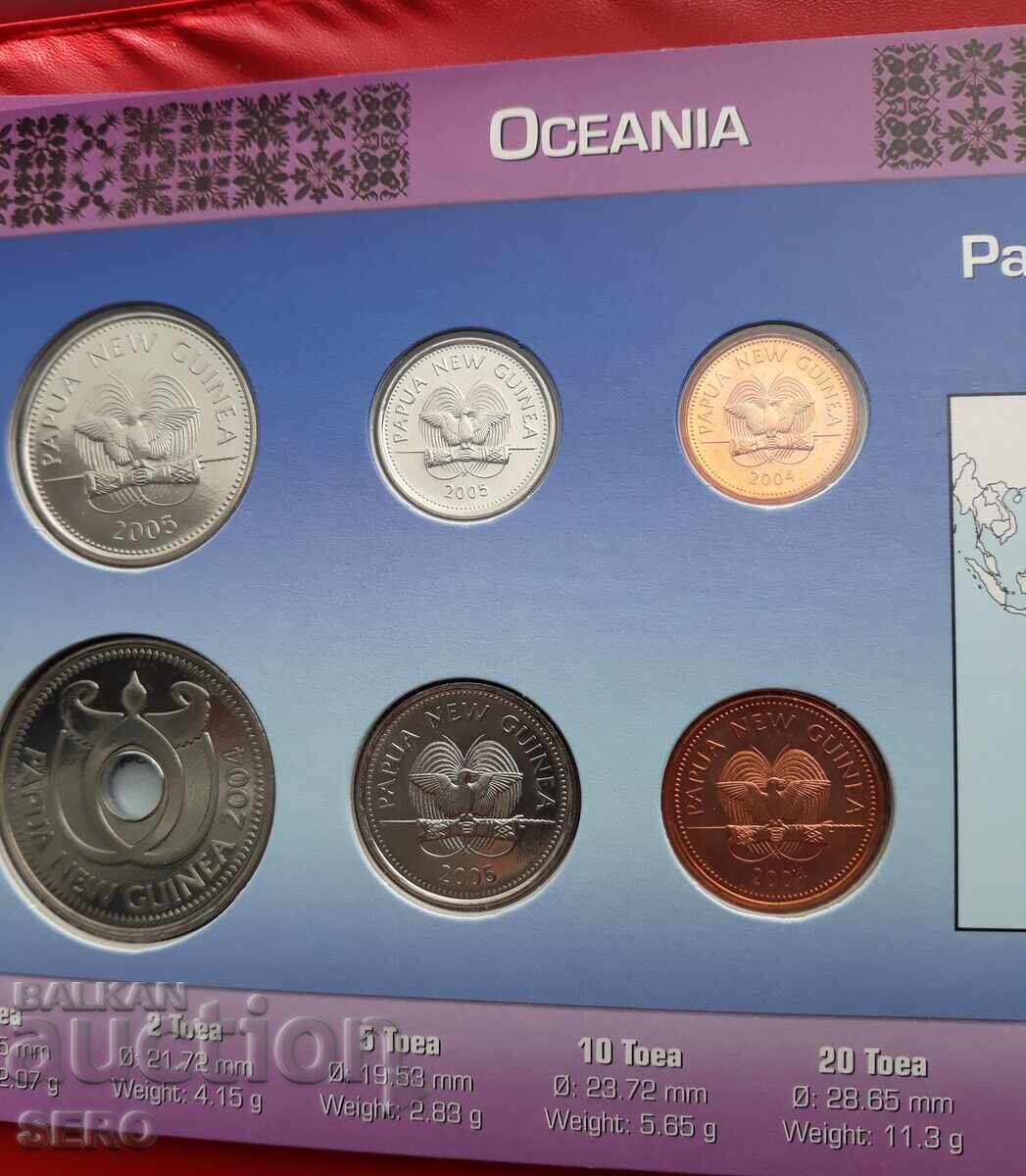Livrarea Papua Noua Guinee - SET 2004-2005 de 6 monede Livrarea Papua Noua Guinee - SET 2004-2005 de 6 monede