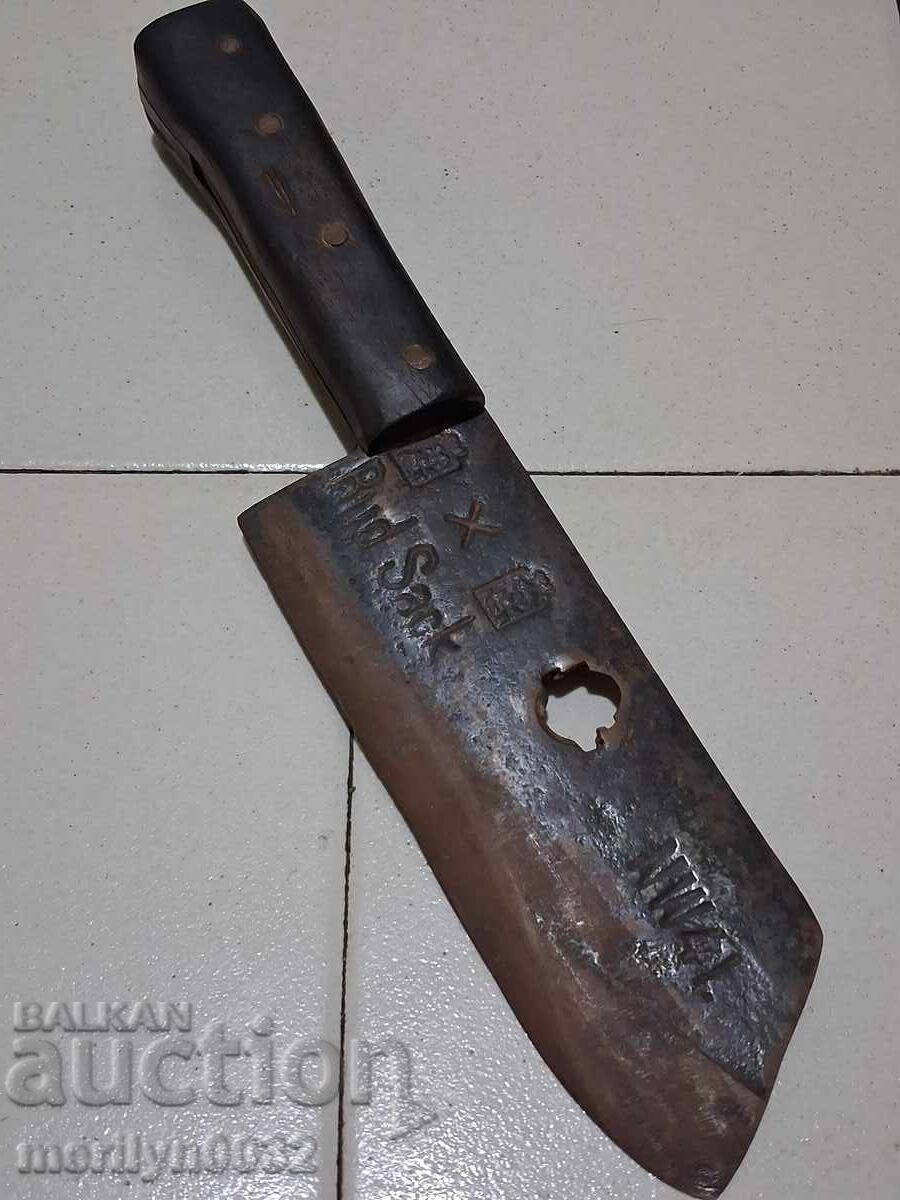 Sabie, topor, topor, cuțit, macetă forjată veche