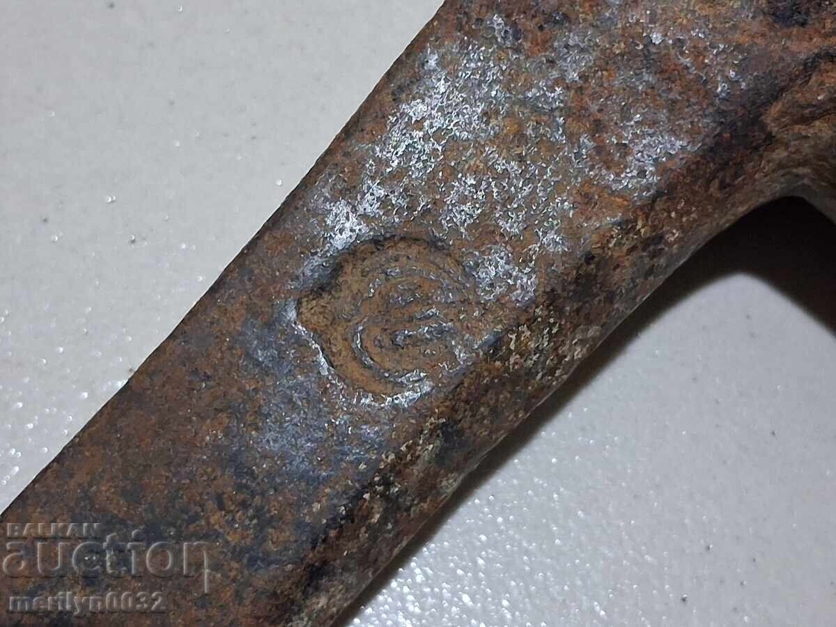 Old forged pickaxe, wrought iron, tool with price € 29.85 | 58.38 BGN