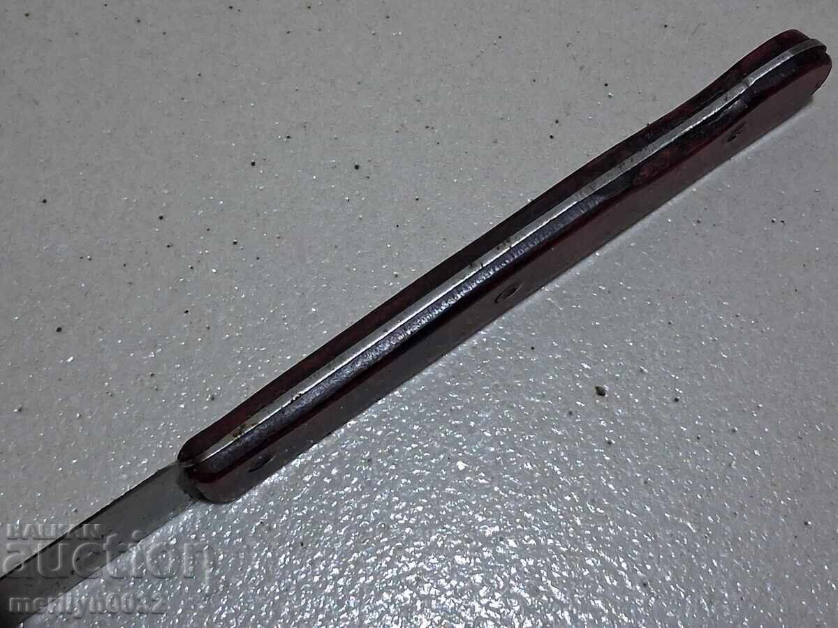 Vechi cuțit bulgăresc cu teacă de piele lamă - 6