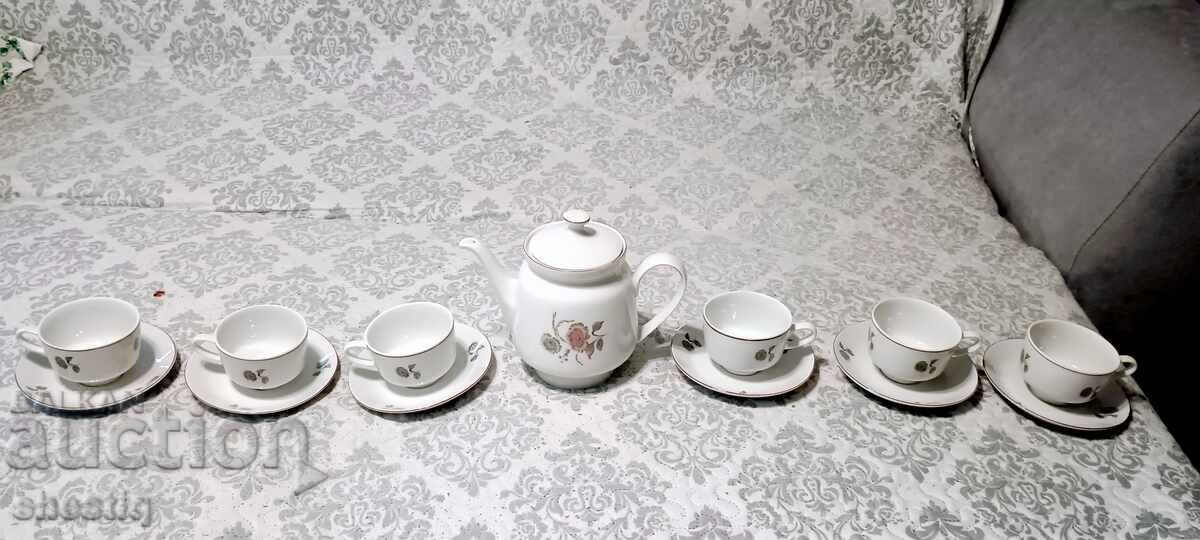 Set de ceai retro din porțelan „Kitka” Novi Pazar Perfect