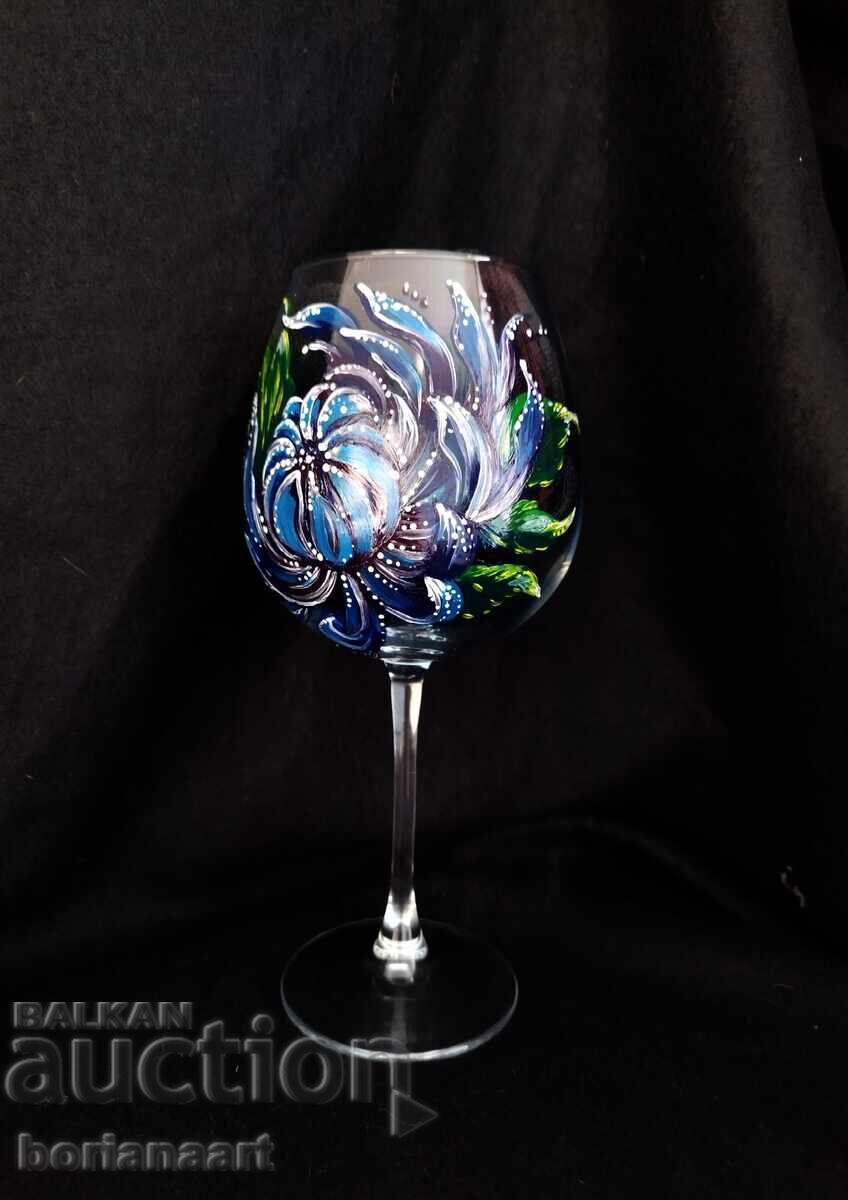 Licitație Cană de vin Albastru Crizantemă Licitație Cană de vin Albastru Crizantemă